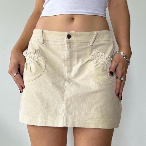 Mango Dresses & Skirts - Mini Skirt Corduroy Low Rise Mango Size 10